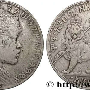 ÉTHIOPIE - ABYSSINIE - MÉNÉLIK II 1 Birr EE1895 1903 Paris fwo_874658 Monde En Vogue