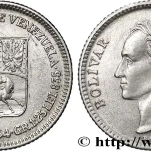 Garantie Incluse VENEZUELA 25 Centimos emblème / Simon Bolivar 1954 Philadelphie fwo_875299 Monde