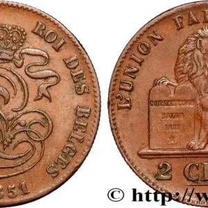 BELGIQUE 2 Centimes Léopold 1851 fwo_875437 Monde Livraison Express