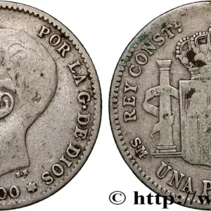 Remise ESPAGNE 1 Peseta Alphonse XIII 3e type 1900 Madrid fwo_875676 Monde