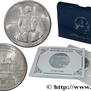 ÉTATS-UNIS D'AMÉRIQUE 1/2 Dollar 250e anniversaire de la naissance de George Washington 1982 Denver fwo_875910 Monde Offre Exclusive