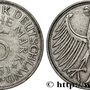 ALLEMAGNE 5 Mark aigle 1951 Munich fwo_876070 Monde Dernier Modèle