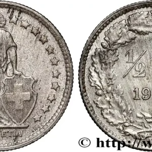 Dernière Chance SUISSE 1/2 Franc Helvetia 1960 Berne fwo_876808 Monde