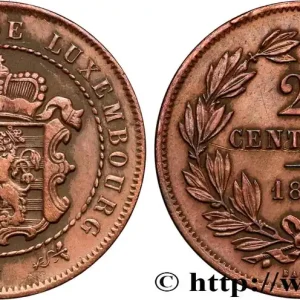 LUXEMBOURG 2 1/2 Centimes écu couronné 1854 Utrecht fwo_876919 Monde Prix Bas