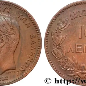 GRÈCE 10 Lepta Georges Ier 1882 Paris fwo_876923 Monde Réduction