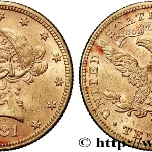 Offre Du Jour OR, PALLADIUM ET PLATINE INVESTISSEMENT 10 Dollars or "Liberty" 1881 Philadelphie fwo_876943 Monde