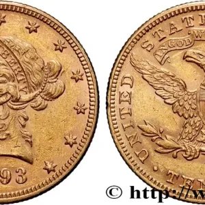 Authentique OR, PALLADIUM ET PLATINE INVESTISSEMENT 10 Dollars "Liberty" 1893 Philadelphie fwo_877011 Monde