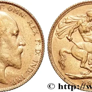 Acheter Direct OR, PALLADIUM ET PLATINE INVESTISSEMENT 1 Souverain Edouard VII 1908 Londres fwo_877054 Monde