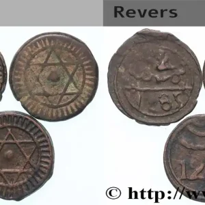 Réduction MAROC Lot de 3 monnaies marocaines (Falus) vers 1870 fwo_875849 Monde