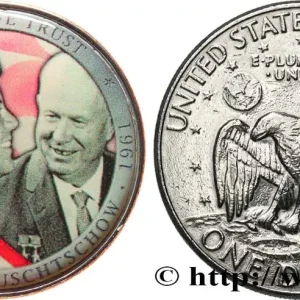 ÉTATS-UNIS D'AMÉRIQUE 1 Dollar Eisenhower - Kennedy/Chruschtschow n.d. fwo_685431 Monde Promotion