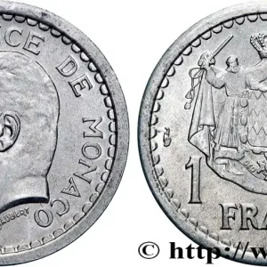 Petit Prix MONACO 1 Franc Louis II (1943) Paris fwo_736615 Monde