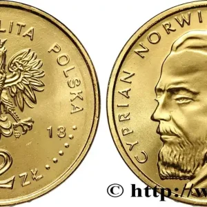 POLOGNE 2 Zlote Cyprian Norwid 2013 Varsovie fwo_762302 Monde Top Qualité