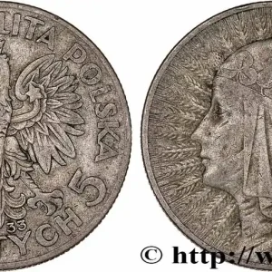 Expédié Aujourd’hui POLOGNE 5 Zlotych reine Jadwiga 1933 Varsovie fwo_777240 Monde