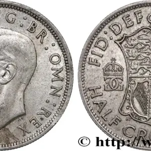ROYAUME-UNI 1/2 Crown Georges VI 1942 fwo_822374 Monde Garantie Incluse