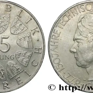 Gros Lot AUTRICHE 25 Schilling 150e anniversaire de la fondation de l’université technique de Vienne, Johann Joseph von Prechtl, son premier directeur 1965 fwo_848106 Monde