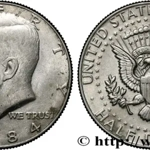 Seulement Aujourd’hui ÉTATS-UNIS D'AMÉRIQUE 1/2 Dollar Kennedy 1984 Denver - D fwo_854556 Monde