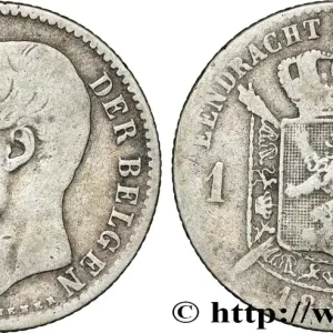 BELGIQUE 1 Franc Léopold II légende flamande 1887 fwo_858513 Monde Livraison Express