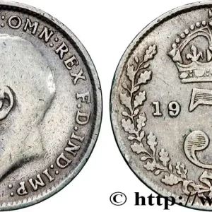 ROYAUME-UNI 3 Pence Georges V 1918 fwo_868430 Monde Réduction