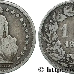 Meilleur Choix SUISSE 1 Franc Helvetia 1876 Berne fwo_868458 Monde
