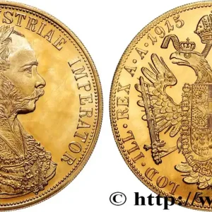 Édition Limitée OR, PALLADIUM ET PLATINE INVESTISSEMENT 4 Ducats, refrappe moderne François Joseph 1915 fwo_876844 Monde
