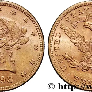 OR, PALLADIUM ET PLATINE INVESTISSEMENT 10 Dollars "Liberty" 1898 Philadelphie fwo_877021 Monde Promotion Saisonnière