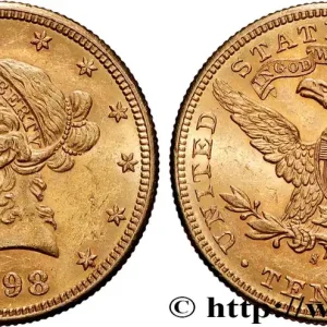 OR, PALLADIUM ET PLATINE INVESTISSEMENT 10 Dollars "Liberty" 1898 San Francisco fwo_877022 Monde Remise