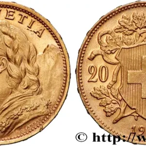 OR, PALLADIUM ET PLATINE INVESTISSEMENT 20 Francs or "Vreneli" 1927 Berne fwo_877142 Monde Réduction