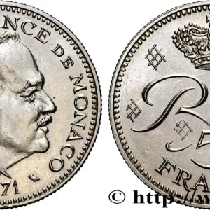 MONACO 5 Francs Rainier III 1971 Paris fwo_877552 Monde Top Vente