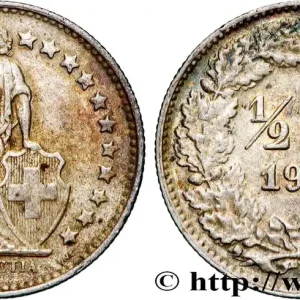 SUISSE 1/2 Franc Helvetia 1950 Berne fwo_878153 Monde Usine Directe