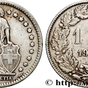 Prix Cassé SUISSE 1 Franc Helvetia 1914 Berne fwo_878154 Monde