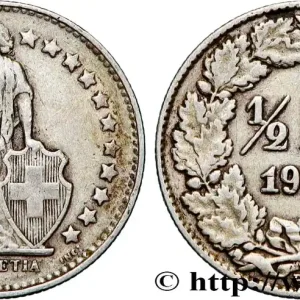 Premium SUISSE 1/2 Franc Helvetia 1929 Berne fwo_878156 Monde