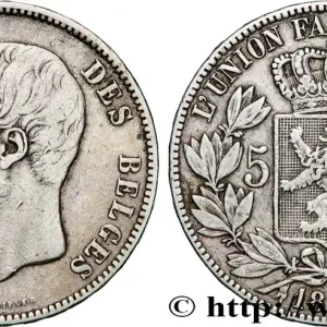 BELGIQUE 5 Francs Léopold II 1873 fwo_878176 Monde Expédié Aujourd’hui