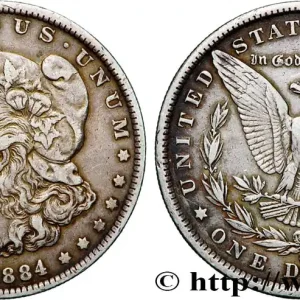 Expédié Aujourd’hui ÉTATS-UNIS D'AMÉRIQUE 1 Dollar Morgan 1884 Nouvelle-Orléans fwo_878201 Monde