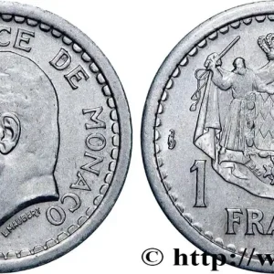 MONACO 1 Franc Louis II / armes (1943) Paris fwo_878529 Monde Petit Prix