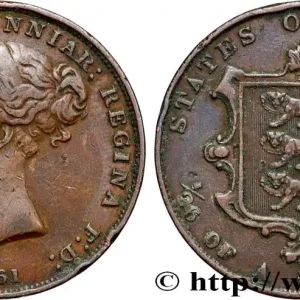 JERSEY 1/26 Shilling Victoria - Baillage de Jersey 1861 fwo_878539 Monde Offre Limitée