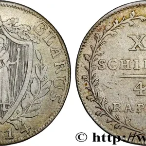 SUISSE - CANTON DE GLARIS 15 Schilling (45 Rappen) 1814 fwo_866437 Monde Promotion