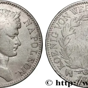 ALLEMAGNE - ROYAUME DE WESTPHALIE - JÉRÔME NAPOLÉON 5 Franken 1809 Cassel fwo_872986 Monde Achat Immédiat