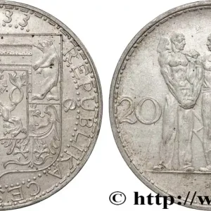 TCHÉCOSLOVAQUIE 20 Korun Industrie, Agriculture et Commerce 1933 fwo_875855 Monde Vente Flash