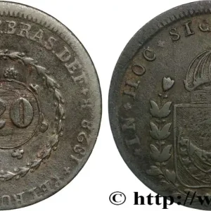 Meilleur Choix BRÉSIL - EMPIRE DU BRÉSIL - PIERRE II 20 Réis contremarqué sur une 40 Réis 1828 (1835) fwo_876759 Monde