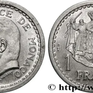 MONACO 1 Franc Louis II (1943) Paris fwo_736607 Monde Garantie Incluse