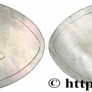 CHINE Jeton de jeux en nacre ovale XIXe fwo_783891 Monde Fait Main