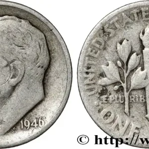 ÉTATS-UNIS D'AMÉRIQUE 1 Dime (10 Cents) Roosevelt 1946 Philadelphie fwo_812538 Monde Expédié Aujourd’hui