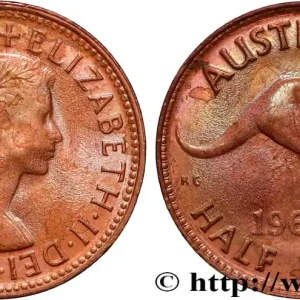 Promotion AUSTRALIE 1/2 Penny Élisabeth II 1964 Perth fwo_828324 Monde