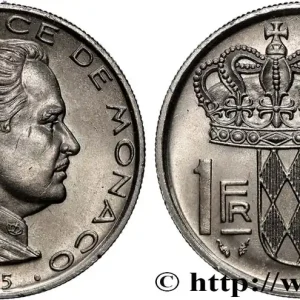 MONACO 1 Franc Rainier III 1975 Paris fwo_833135 Monde Retour Gratuit