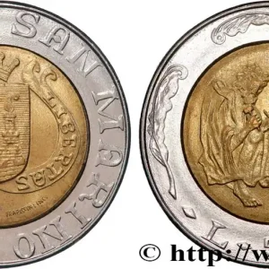 Offre Exclusive SAINT-MARIN 500 Lire emblème / graveur de pierre 1989 Rome - R fwo_837706 Monde