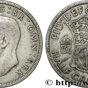 Bon Plan ROYAUME-UNI 1/2 Crown Georges VI 1942 fwo_839336 Monde