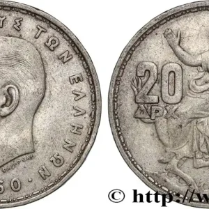 GRÈCE 20 Drachmes Paul Ier 1960 fwo_853803 Monde Promotion Saisonnière