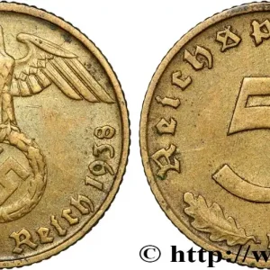 Top Vente ALLEMAGNE 5 Reichspfennig aigle surmontant une swastika 1938 Munich - D fwo_854451 Monde