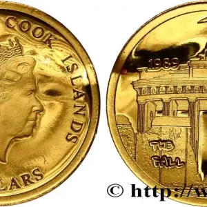 Achat Immédiat ÎLES COOK 5 Dollar Proof 30e anniversaire de la chute du Mur de Berlin 2019 fwo_860406 Monde