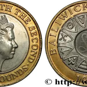 JERSEY 2 Pounds (2 Livres) Élisabeth II 1998 fwo_860494 Monde Authentique